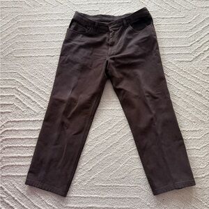 LORO PIANA Brown Garment Dyed 5-Pocket Denim JEANS Menoufi Brushed Pants Sz-36